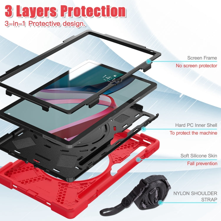For Lenovo Pad Pro 2022 11.2 inch Silicone + PC Protective Tablet Case(Red) - Lenovo by PMC TechLife | Online Shopping South Africa | PMC TechLife | Buy Now Pay Later Mobicred
