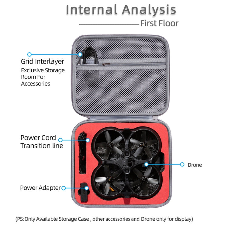 For DJI Avata Drone Body Square Shockproof Hard Case Carrying Storage Bag, Size: 27 x 23 x 10cm(Grey + Black Liner) - free shipping - PMC TechLife - Order now!