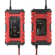 FOXSUR 6A 12V Motorcycle / Car Smart Battery Charger, Plug Type:EU Plug(Red)