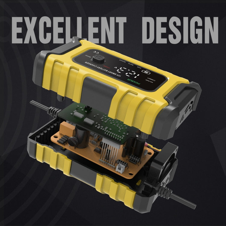 FOXSUR 6A 12V Motorcycle / Car Smart Battery Charger, Plug Type:AU Plug(Yellow)
