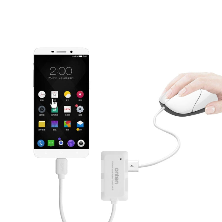 Onten OTN-9102 4-port USB3.0 Portable HUB Docking Station(White) - free shipping - PMC Jewellery - Order now!