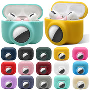 For AirPods Pro 2 / AirTag 2 in 1 Shockproof Full Coverage Silicone Protective Case(Fluorescent Green)