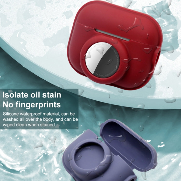 For AirPods Pro 2 / AirTag 2 in 1 Shockproof Full Coverage Silicone Protective Case(Dark Blue) - For AirPods Pro 2 by PMC Jewellery | Online Shopping South Africa | PMC Jewellery | Buy Now Pay Later Mobicred