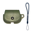 For AirPods 1 / 2 Backpack Style PU Leather Earphone Protective Case with Lanyard(Army Green) - For AirPods 1/2 by PMC Jewellery | Online Shopping South Africa | PMC Jewellery | Buy Now Pay Later Mobicred
