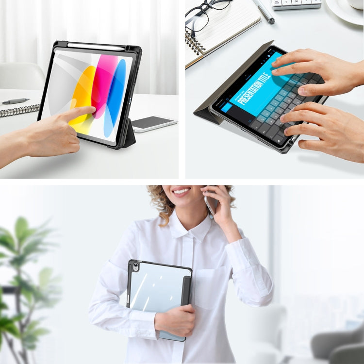 For iPad 2025 / 2022 DUX DUCIS TOBY Series Antiskid Leather Smart Tablet Case(Black) - iPad 2025 / 2022 Cases by DUX DUCIS | Online Shopping South Africa | PMC Jewellery | Buy Now Pay Later Mobicred