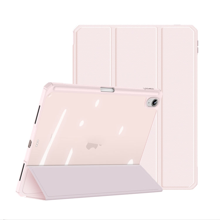 For iPad 2025 / 2022 DUX DUCIS TOBY Series Antiskid Leather Smart Tablet Case(Pink)