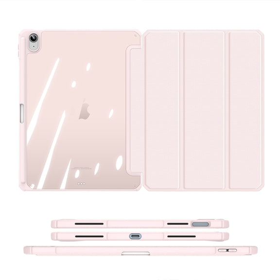 For iPad 2025 / 2022 DUX DUCIS TOBY Series Antiskid Leather Smart Tablet Case(Pink)