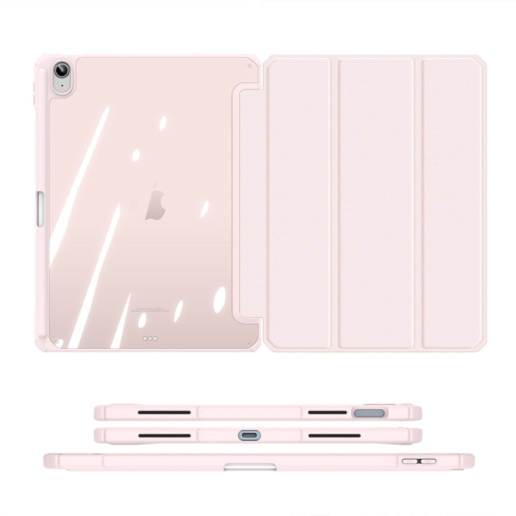 For iPad 2025 / 2022 DUX DUCIS TOBY Series Antiskid Leather Smart Tablet Case(Pink)