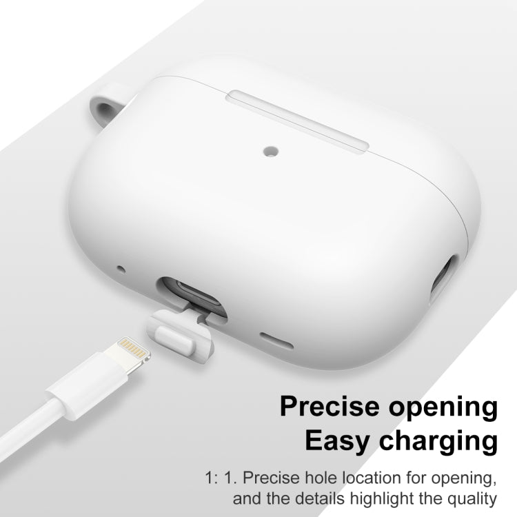 For AirPods Pro 2 Thickened One-piece Shockproof Earphone Case(White) - For AirPods Pro 2 by PMC Jewellery | Online Shopping South Africa | PMC Jewellery | Buy Now Pay Later Mobicred