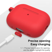 For AirPods Pro 2 Thickened One-piece Shockproof Earphone Case(Red)