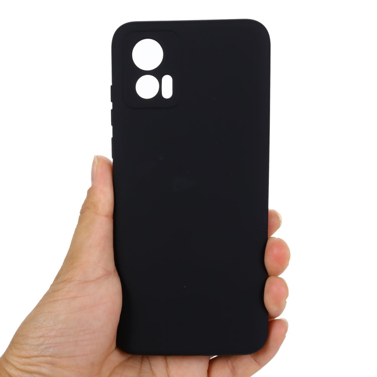 For Motorola Edge 30 Lite 5G / 30 Neo 5G Pure Color Liquid Silicone Shockproof Phone Case(Black) - Motorola Cases by PMC TechLife | Online Shopping South Africa | PMC TechLife | Buy Now Pay Later Mobicred
