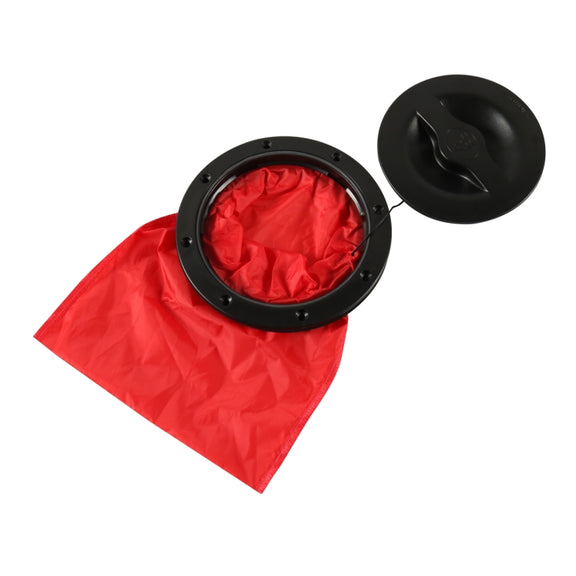 A6651-01 Universal 6 inch Round Deck Hatch Cover with Red Mesh Pocket