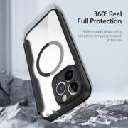 For iPhone 14 Pro Max DUX DUCIS Skin X Pro Series Magsafe PC + TPU Phone Leather Case(Black)