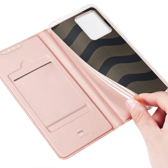 For Xiaomi 12 Lite 5G NE DUX DUCIS Skin Pro Series Horizontal Flip Phone Leather Case(Rose Gold)