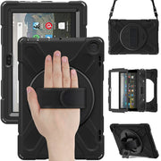 For Amazon Fire HD 8 2022 Hard PC Soft Silicone Full Body Protective Tablet Case(Black)