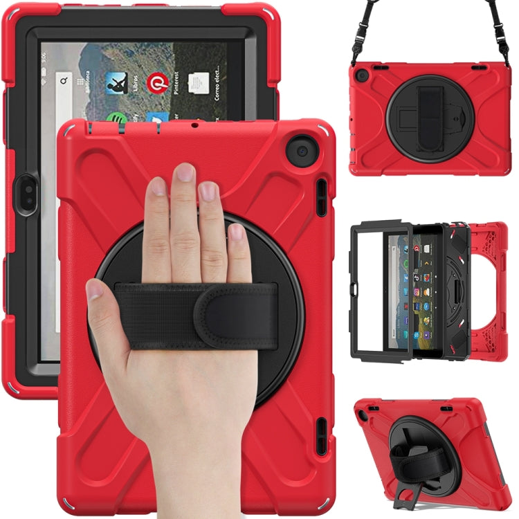 For Amazon Fire HD 8 2022 Hard PC Soft Silicone Full Body Protective Tablet Case(Red) - Amazon by PMC TechLife | Online Shopping South Africa | PMC TechLife | Buy Now Pay Later Mobicred