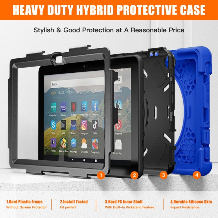 For Amazon Fire HD 8 2022 Hard PC Soft Silicone Full Body Protective Tablet Case(Blue) - free shipping - PMC TechLife - Order now!