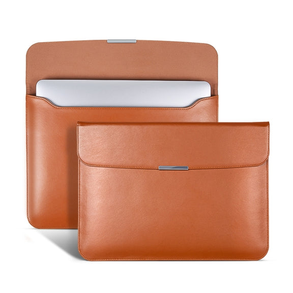 For 13.3 / 13.6 / 14 inch Laptop Ultra-thin Leather Laptop Sleeve(Black)