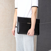 For 13.3 / 13.6 / 14 inch Laptop Ultra-thin Leather Laptop Sleeve(Black)