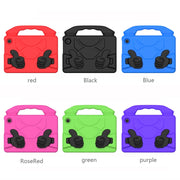 For Amazon Kindle Fire 7 2022 Children EVA Shockproof Tablet Case with Thumb Bracket(Blue)