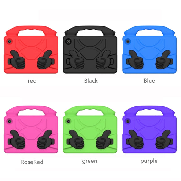For Amazon Kindle Fire 7 2022 Children EVA Shockproof Tablet Case with Thumb Bracket(Black)
