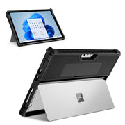 For Microsoft Surface Pro 9 Striped Hollow Tablet Case(Black)