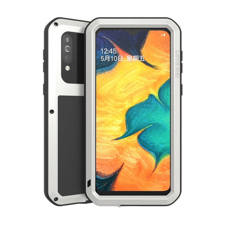 For Galaxy A40s LOVE MEI Metal Shockproof Waterproof Dustproof Protective Case(Silver) - free shipping - PMC TechLife - Order now!