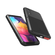 For Galaxy A50 LOVE MEI Metal Shockproof Water-resistant Dustproof Protective Case(Red)