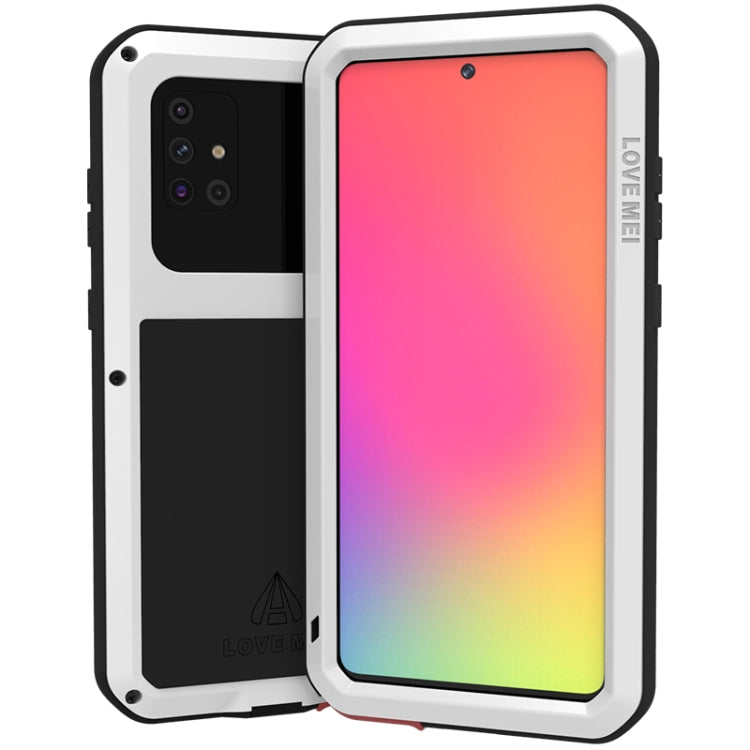 For Galaxy A71 LOVE MEI Metal Shockproof Waterproof Dustproof Protective Case(White) - Galaxy Phone Cases by LOVE MEI | Online Shopping South Africa | PMC TechLife | Buy Now Pay Later Mobicred