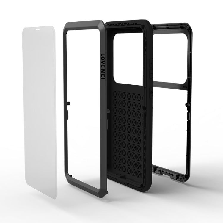 For Galaxy S20 Ultra LOVE MEI Metal Shockproof Waterproof Dustproof Protective Case(Black) - Galaxy Phone Cases by LOVE MEI | Online Shopping South Africa | PMC TechLife | Buy Now Pay Later Mobicred