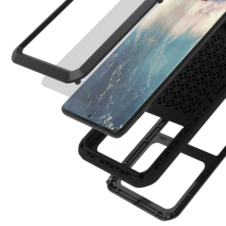 For Galaxy S20 Plus LOVE MEI Metal Shockproof Waterproof Dustproof Protective Case(Black) - free shipping - PMC Jewellery - Order now!