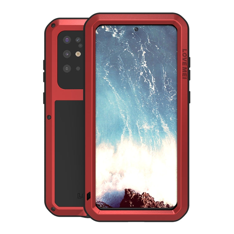 For Galaxy S20 Plus LOVE MEI Metal Shockproof Waterproof Dustproof Protective Case(Red) - free shipping - PMC TechLife - Order now!