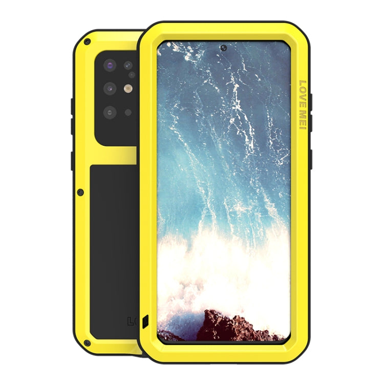 For Galaxy S20 Plus LOVE MEI Metal Shockproof Waterproof Dustproof Protective Case(Yellow) - free shipping - PMC TechLife - Order now!