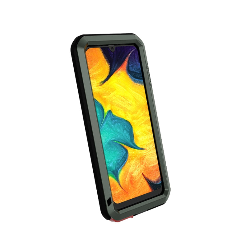 For Galaxy A30 LOVE MEI Metal Shockproof Waterproof Dustproof Protective Case(Army Green) - free shipping - PMC TechLife - Order now!