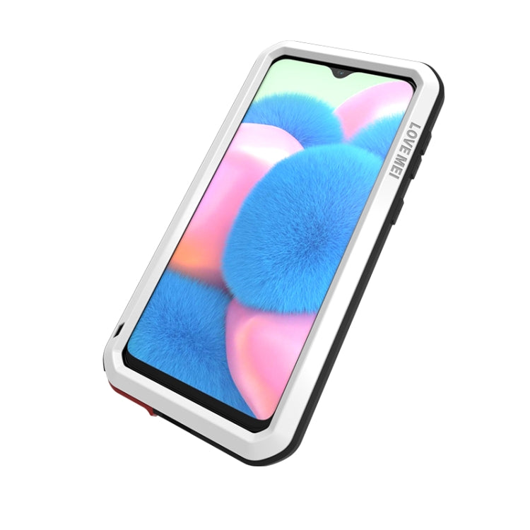 For Galaxy A30s LOVE MEI Metal Shockproof Waterproof Dustproof Protective Case(White) - Galaxy Phone Cases by LOVE MEI | Online Shopping South Africa | PMC TechLife | Buy Now Pay Later Mobicred