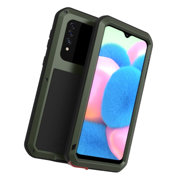 For Galaxy A30s LOVE MEI Metal Shockproof Waterproof Dustproof Protective Case(Army Green) - free shipping - PMC TechLife - Order now!