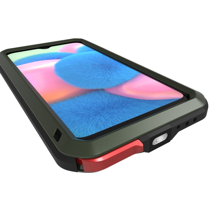 For Galaxy A30s LOVE MEI Metal Shockproof Waterproof Dustproof Protective Case(Army Green) - free shipping - PMC TechLife - Order now!
