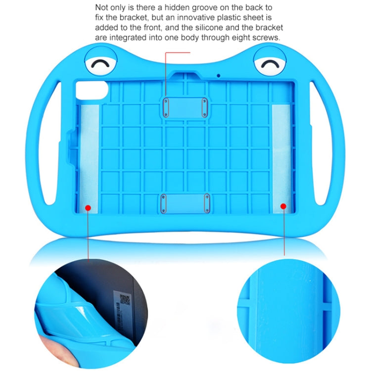 For TCL 10 TabMax 4G 9295G Cartoon Silicone Shockproof Protective Tablet Case(Blue)