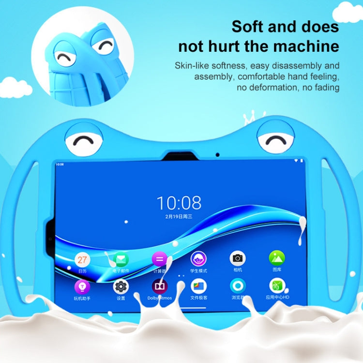 For TCL 10 TabMax 4G 9295G Cartoon Silicone Shockproof Protective Tablet Case(Blue)
