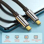 100W Type-C to Type-C Compatible Thunderbolt 4 Full-function Data Cable, Length:1m