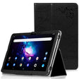 For TCL 10 TabMax 4G Printed Leather Tablet Case with Holder(Black) - Others by PMC TechLife | Online Shopping South Africa | PMC TechLife | Buy Now Pay Later Mobicred