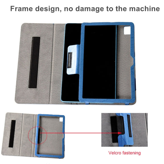 For TCL 10 TabMax 4G Printed Leather Tablet Case with Holder(Black)