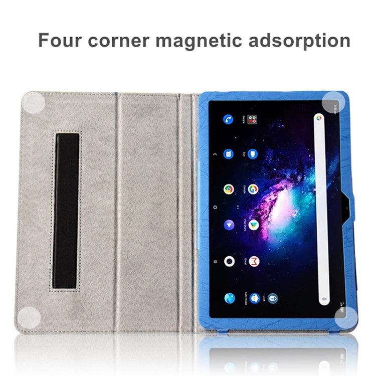 For TCL 10 TabMax 4G Printed Leather Tablet Case with Holder(Black)