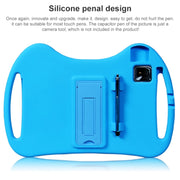For TCL Tab 10s 5G Cartoon Silicone Shockproof Protective Tablet Case with Stand & Pen Slot(Pink)