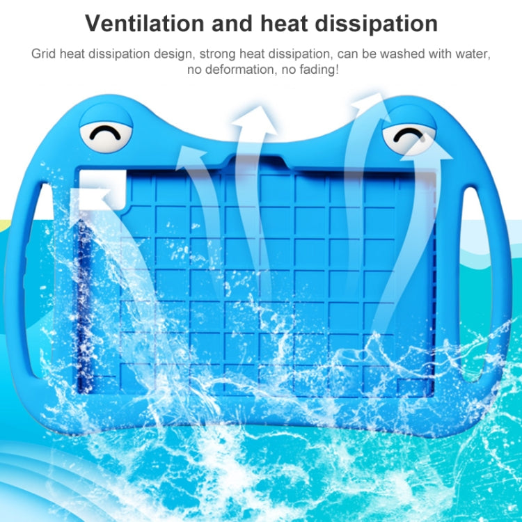 For TCL Tab 10 5G Cartoon Silicone Shockproof Protective Tablet Case with Stand & Pen Slot(Blue) - Others by PMC TechLife | Online Shopping South Africa | PMC TechLife | Buy Now Pay Later Mobicred