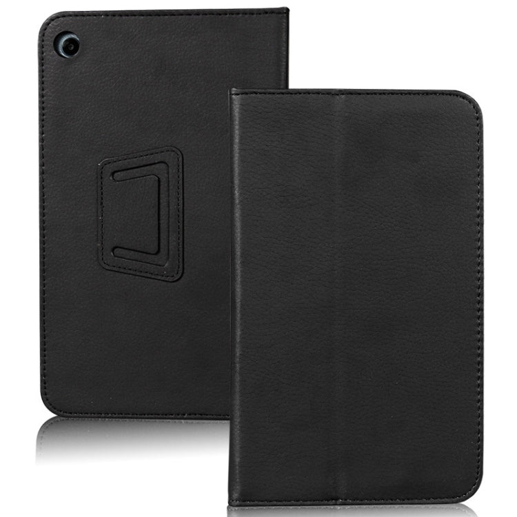 For TCL Tab 8 Litchi Texture Tablet Leather Case with Holder(Black) - Others by PMC TechLife | Online Shopping South Africa | PMC TechLife | Buy Now Pay Later Mobicred