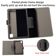 For TCL NxtPaper 10s Skin Texture Leather Tablet Case with Holder(Black)