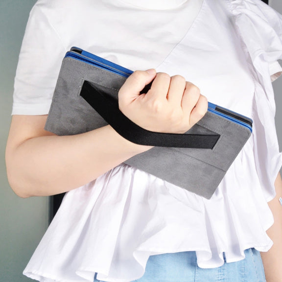 For TCL Tab Pro 5G Flower Embossed Leather Tablet Case with Holder(Black)