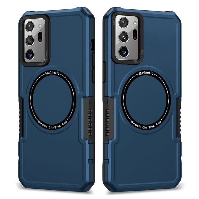 For Samsung Galaxy Note20 Ultra MagSafe Shockproof Armor Phone Case(Dark Blue)