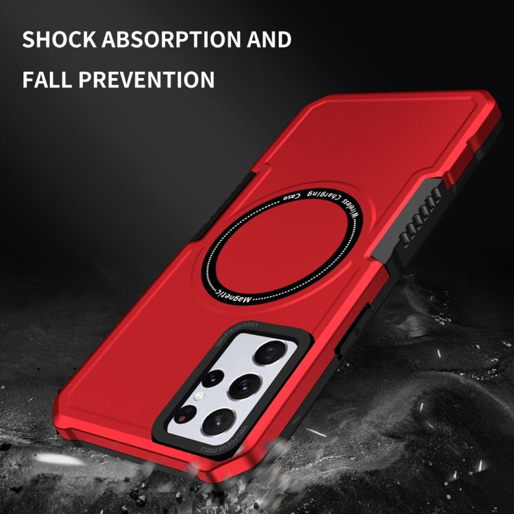 For Samsung Galaxy S23+ 5G MagSafe Shockproof Armor Phone Case(Red) - Galaxy S23+ 5G Cases by PMC TechLife | Online Shopping South Africa | PMC TechLife